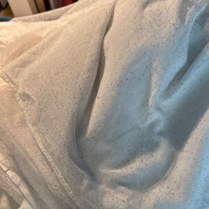 Pottery Barn Kids White Glitter Mattress Cover